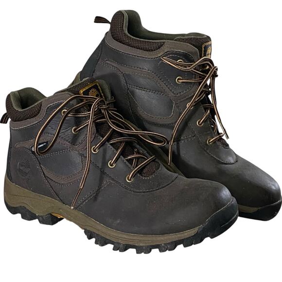 Timberland Waterproof Mid‎ Hiker Boots 6.5Y Brown Outdoor Hiking Gorpcore Trail - Picture 1 of 11